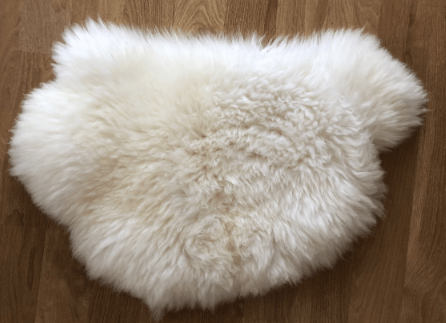 Genuine natural sheepskin white