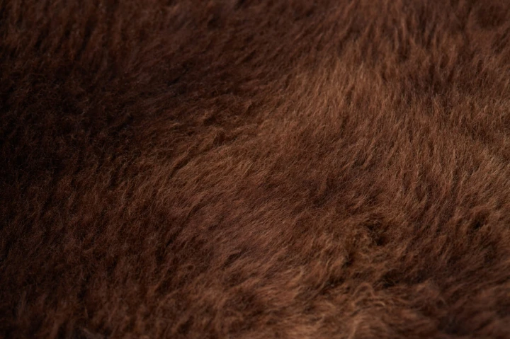 Genuine natural sheepskin brown