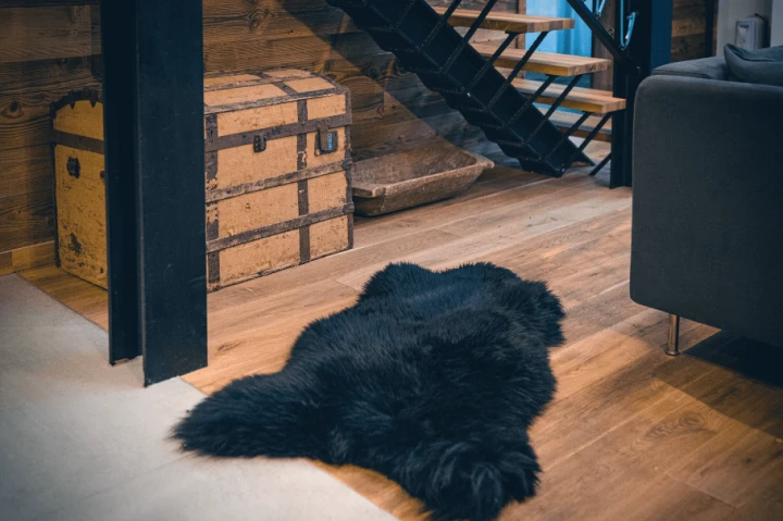 Sheepskin rug – black